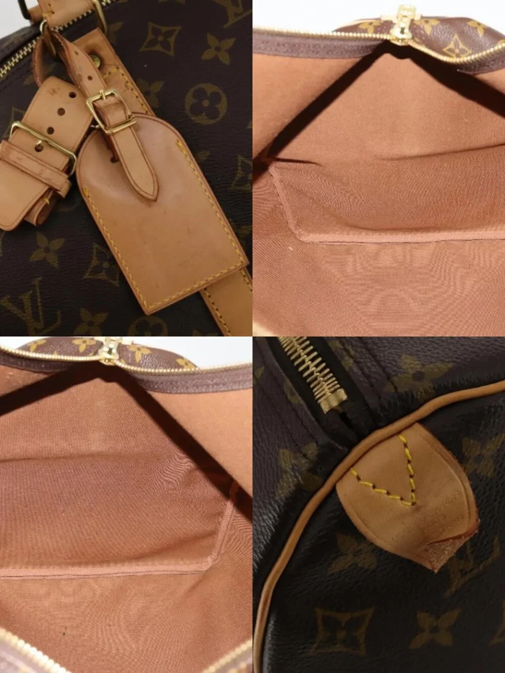 LOUIS VUITTON Monogram Keepall 60 Boston Bag M41422 LV Auth 187296V